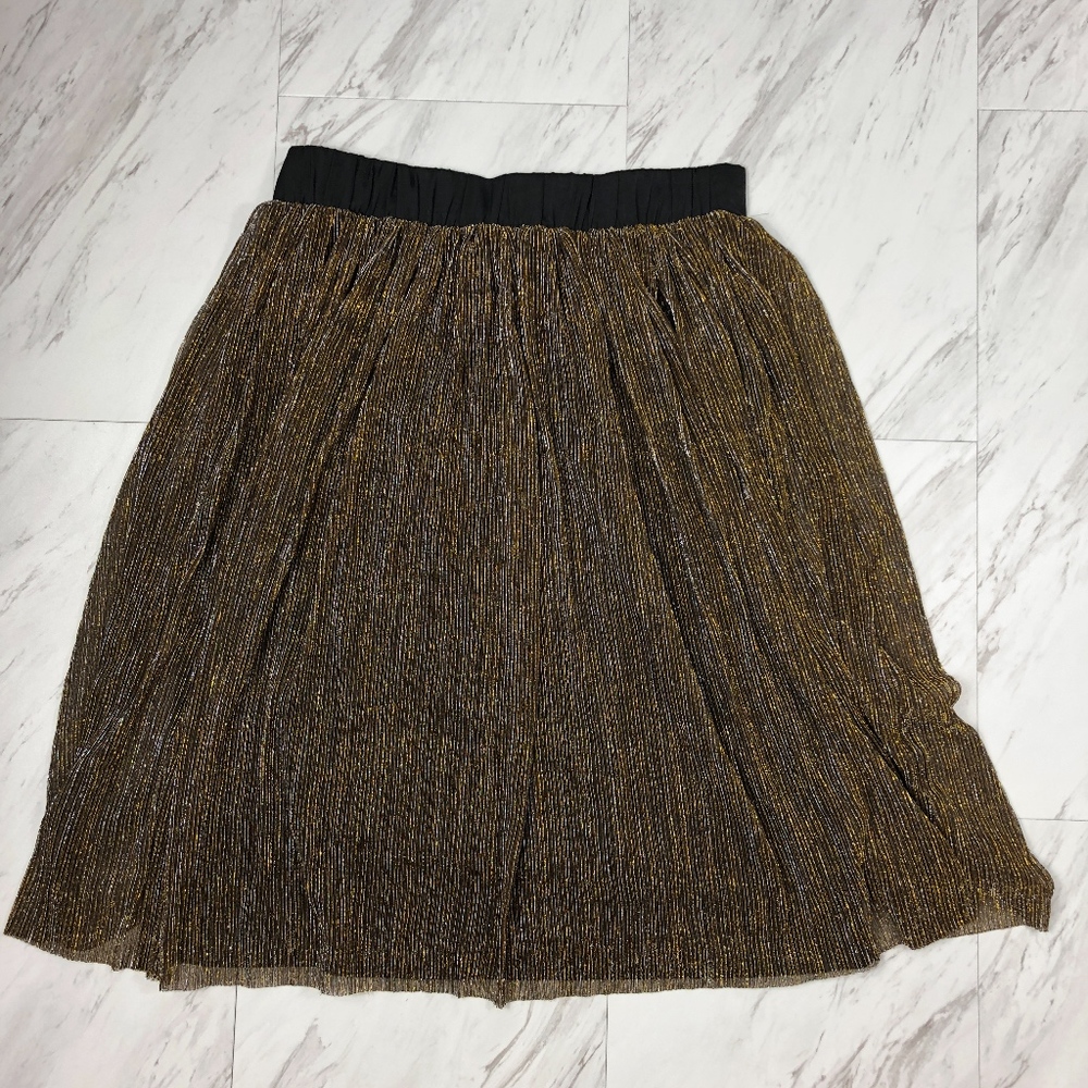 Gorgeous Gold & Black Flare Skirt NWT! - Picture 2 of 6